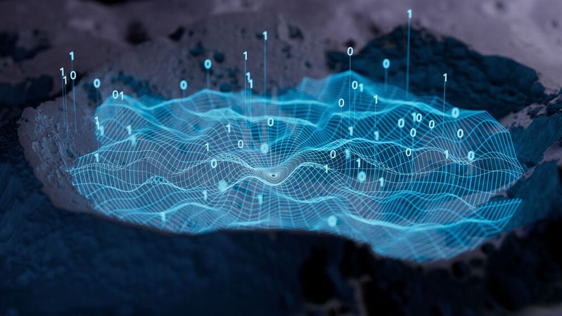 Der Parameterraum einer Fertigung lässt sich als Hügellandschaft visualisieren, in der es gilt, das globale Optimum (höchste Bergspitze) zu finden.(Bild:  iStock)