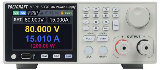Das Netzteil VSPP-3060 ist mit 600 V/DC Ausgangsspannung und 3.000 W das leistungsstärkste von sechs Modellen. (Bild:  Conrad Electronic)