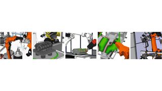 Robot Offline Programming enables manufacturing companies to realistically simulate and optimize even complex movements in the areas of welding, surface treatment, cutting and painting processes in virtual environments. (Image:Visual Components)