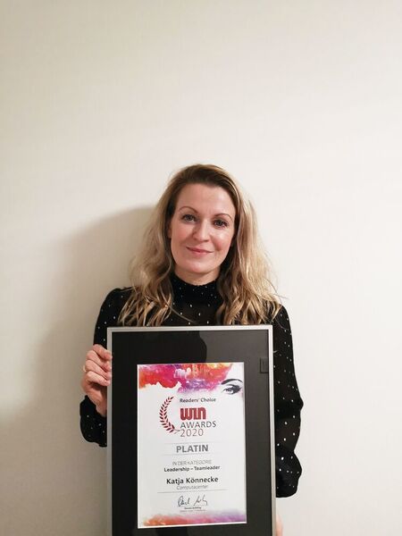 Katja Könnecke, Computacenter, holte sich den Platin-Preis in der Kategorie Teamleader nach Hause. (Vogel IT-Akademie)
