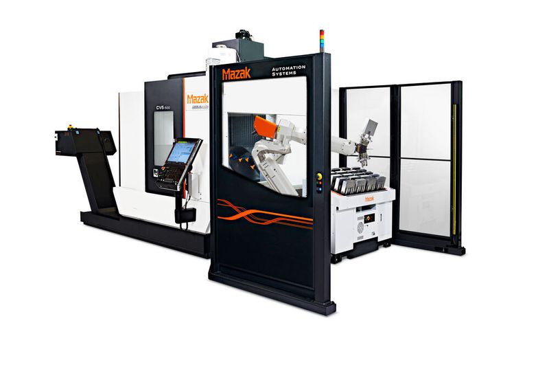 Yamazaki Mazak will be exhibiting the CV5-500 5-axis machining center complete with MA robot at Emaf 2023.