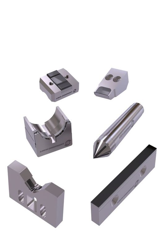 Selection of wear parts with PCD insert. Selection of wear parts with PCD insert.
