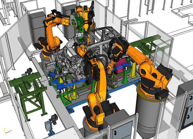 Tecnomatix erleichtert die Roboterprogrammierung. (Archiv: Vogel Business Media)