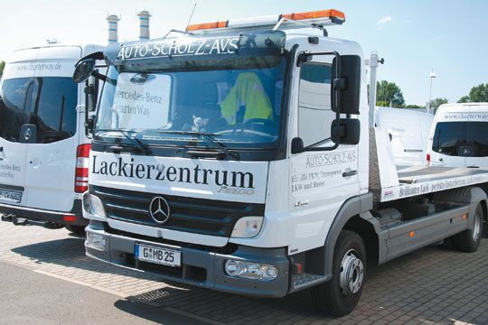 Wenn der mobile Service an seine Grenzen stößt, schickt Scholz den eigenen Abschlepper. (Archiv: Vogel Business Media)