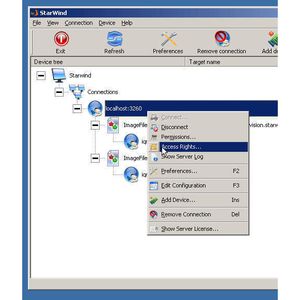 Starwind hat ein einfaches und übersichtliches Verwaltungsinterface.