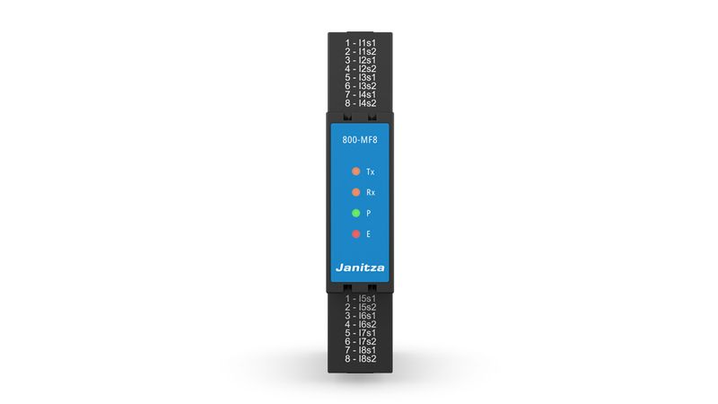 Das Multifunktionsmodul 800-MF8 ergänzt das Basisgerät (UMG 800 / UMG 801) um 8 Multifunktionseingänge.  (Bild: Janitza electronics GmbH)