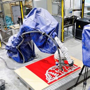 Die Betonfördereinheit besteht aus einer speziellen Mischpumpe und einer Förderschnecke mit Behälter.(Bild:  Technische Universität Chemnitz)