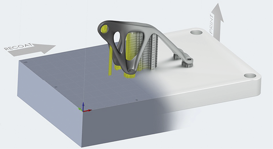Anwender können mit Altair Inspire Print3D den kompletten Fertigungsprozess virtuell durchspielen.(Quelle:  Altair)