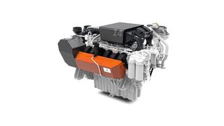 Der neue Hochleistungsmotor Wärtsilä 14 soll durch das neuartige kompakte Konzept, die ökonomischen, betrieblichen und ökologischen Vorzüge neue Maßstäbe setzen. (Liebherr/Wärtsilä)