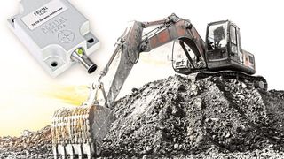 Dynamic Tiltix-Sensor und Bagger – Arbeiten ohne anzuhalten. (Fraba)