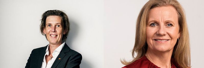 Sandvik Coromant und Microsoft verbinden ihre Stärken, damit die Zukunft der Fertigung gesichert wird, wie es heißt. Von links: Nadine Crauwels, Präsidentin von Sandvik Coromant, und Hélène Barnekow, CEO von Microsoft Schweden. Durch die Verknüpfung des Zerspanungs-Know-hows von Sandvik Coromant mit der Expertise von Microsoft sollen Glieder der Produktionskette vernetzt werden, und so die nächste Generation der Fertigung entstehen. (Bild:  Sandvik / Microsoft)