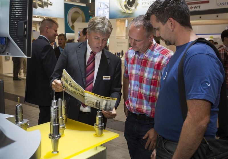 Radialmodul für Feinbearbeitung von Kühlschmierung bei Gühring. (Bild: Messe Stuttgart)