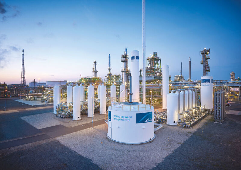 Aktuell arbeiten in Europa drei Wasserstoff- Verflüssigungsanlagen, eine davon am Produktionsstandort des Industriegasekonzerns Linde in Leuna.  (Linde)
