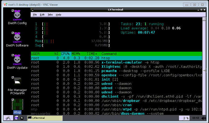 Eine schlanke Alternative samt GUI und einigen spezielisierten Funktionen ist DietPi, welches wie Raspbian auf dem Debian-Kernel 