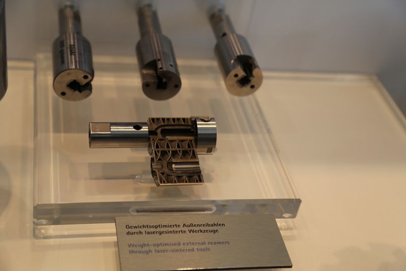 Mapal auf der AMB 2014: Lasergesinterte und gewichtsoptimierte Werkzeughalter. (Bild: Böhm)