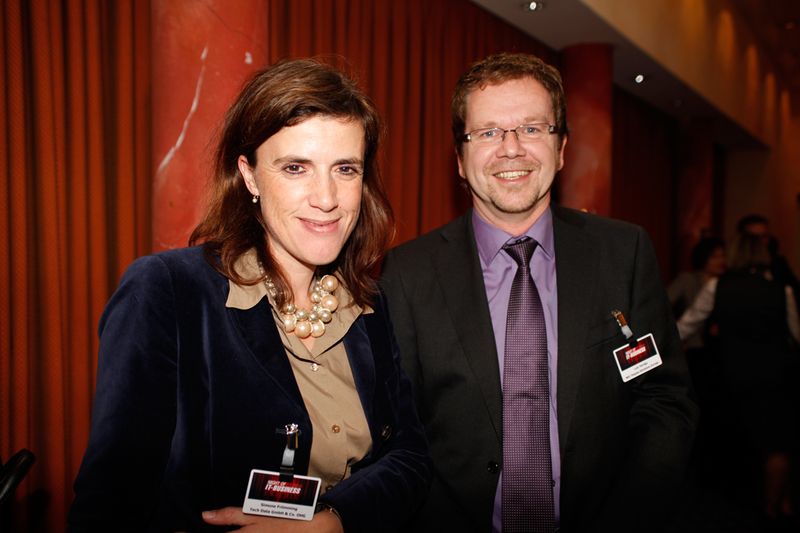 Simone Frömming, Tech Data, mit Lutz Hardge, NEC Display Solutions (Archiv: Vogel Business Media)