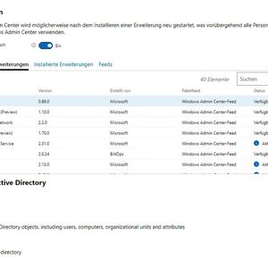 Installieren der AD-Erweiterung für die Verwaltung von Active Directory mit dem Windows Admin Center.(Bild:  Joos / Microsoft)