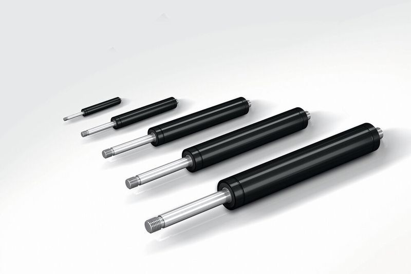 Die ACE-Industrie-Gasdruckfedern der Typen GS-8 bis GS-70 sind mit individuellen Hüben zwischen 20 mm bis 1.000 mm und Ausschubkräften zwischen 10 N bis 13.000 N lieferbar. (Bild: ACE Stoßdämpfer GmbH)