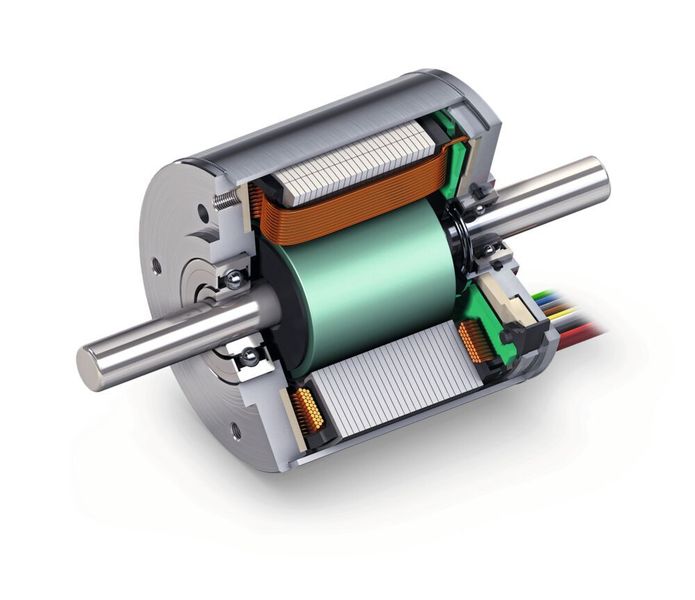 Bild 1: Wicklungen mit Eisenkern führen zu einem höheren Magnetfluss und der Motor wird stärker. (Maxon)