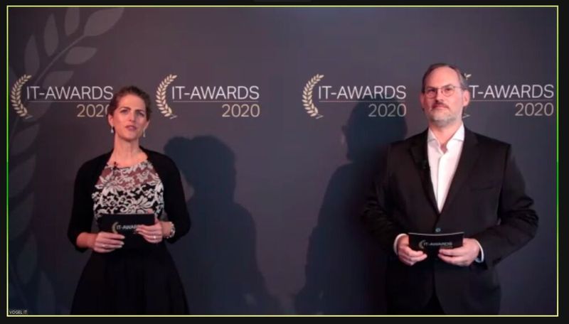 Margit Lieverz und Peter Schmitz, Chefredakteur vom Security-Insider moderieren gemeinsam die virtuelle Verleihung der Security-Insider Readers' Choice Awards 2020. (Bild: Vogel IT-Medien)
