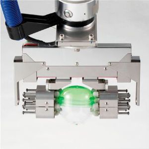 Anwendungsbeispiele für den adaptiven Greifer in paarweiser Anordnung.(Bild:  THK)