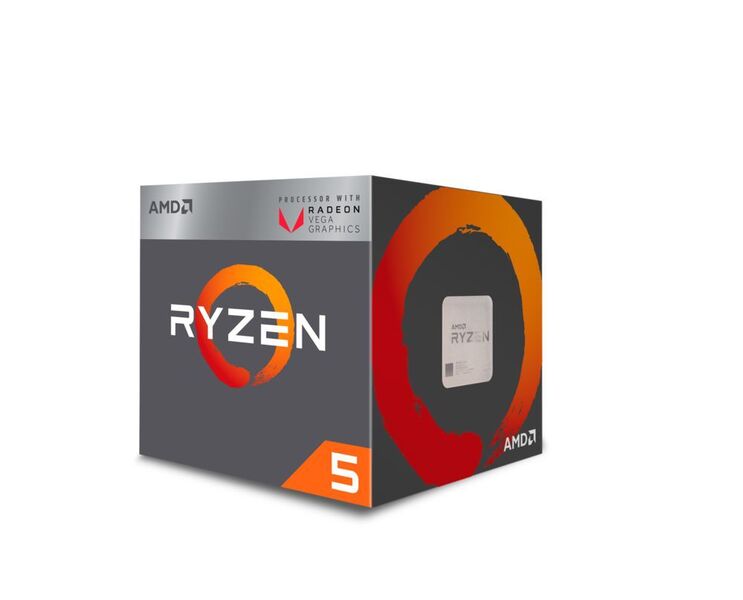 Der Ryzen 5 2400G unterstützt SMT. Zudem ist eine Vega-GPU mit elf Recheneinheiten eingebaut. (AMD)