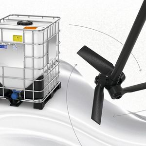 Jednorazowe mieszadło Impeller firmy Schütz pozwala na skuteczne mieszanie i homogenizację lepkich materiałów wypełniających – bez typowych dla rynku zagrożeń związanych z zanieczyszczeniem.(Zdjęcie: Schütz)