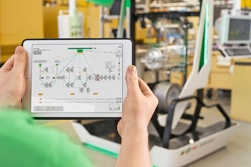The possibilities of digitalisation are not confined to the machine. The production environment, too, profits from a start-to-finish dataflow throughout the value-creation chain. (Source: Schaeffler)