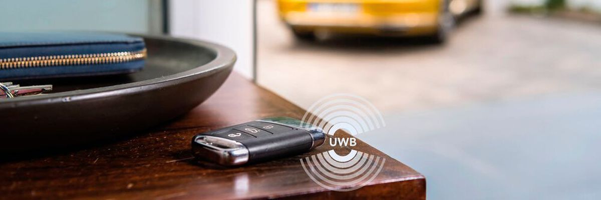 Ultra-Broadband prevents car theft. Unlike conventional keyless go technologies, UWB enables secure communication between car keys and vehicles.