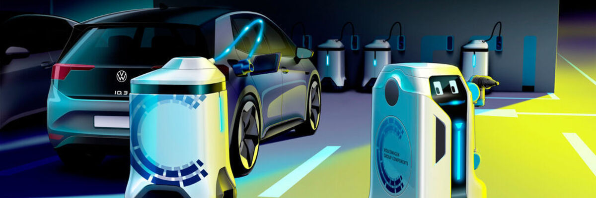 VW's charging robot and mobile energie storage devices.
