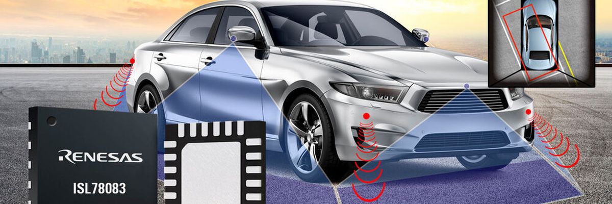 Renesas Electronics' new ISL78083 PMIC is compatible with HD cameras used in vehicles for, for example, environment detection systems.