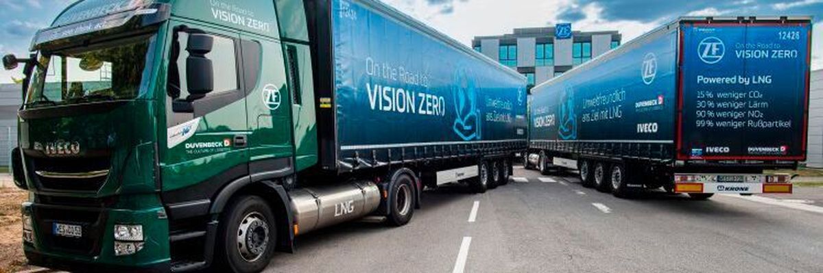 A total of eleven LNG trucks for local freight transport are operational at the ZF site in Saarbrücken. By the end of the year, ZF expects to increase the number of LNG trucks to 40.