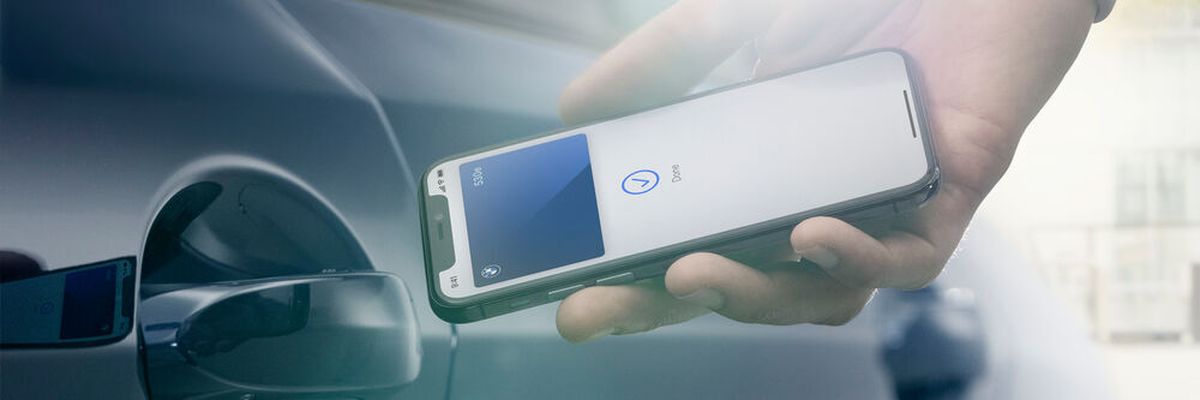 The smartphone-based digital car key allows owners to lock and unlock their vehicle easily and safely.
