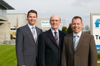Jochen Fechtel, Geschäftsführer Vertrieb, Unternehmensgründer Hermann Fechtel und Hinrich Fechtel, Geschäftsführer Produktion.