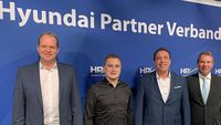 Der neue Vorstand des Hyundai-Partner-Verbands (von links): Holger Greim, Dean Ebelshäuser, Thomas Schreiber und Peter Jung. Es fehlt Ralf Funke.