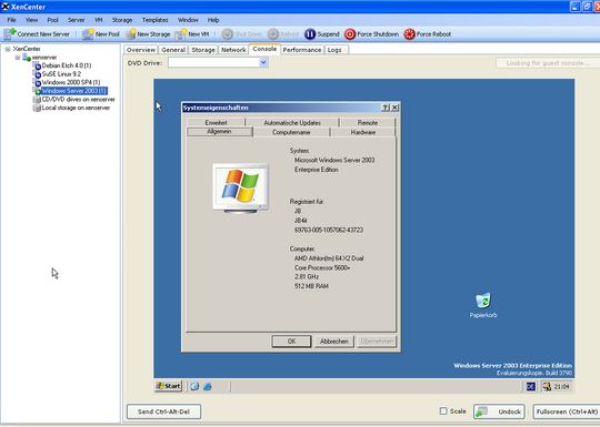 Vereinfachtes Management unter Windows: Xenconsole Vereinfachtes Management unter Windows: Xenconsole