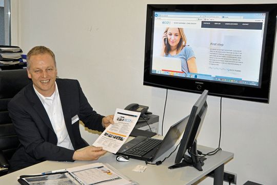 Auto-Galerie-Geschäftsführer Uwe Stockhaus erklärt sein neues Verkaufsmodell Ecary.