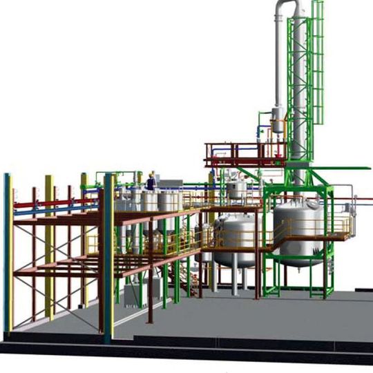 Anlagenkonstruktion mit Komponenten aus dem Stahlbau. Anlagenkonstruktion mit Komponenten aus dem Stahlbau.