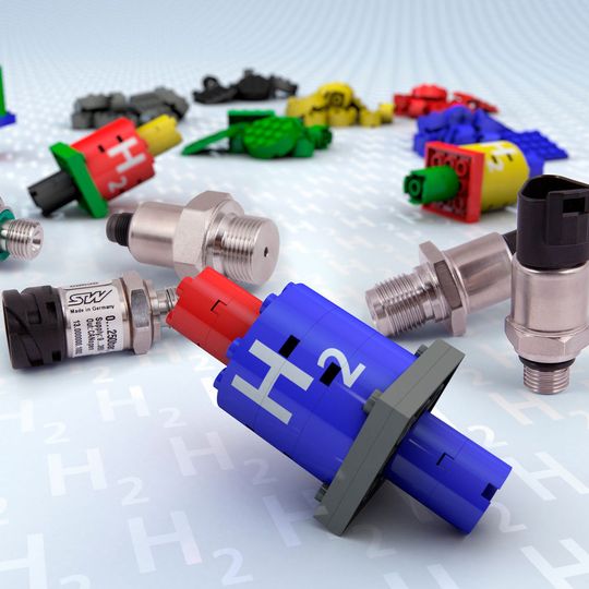 Seinen Drucktransmitter-Baukasten M01 hat Sensor-Technik Wiedemann um wasserstoffgeeignete Produkte erweitert.