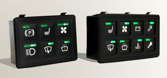 Die Module sind erhältlich mit 4 bis 12 Eingabefeldern und mit CAN-Bus-Schnittstelle ausgerüstet. Die Module sind erhältlich mit 4 bis 12 Eingabefeldern und mit CAN-Bus-Schnittstelle ausgerüstet.