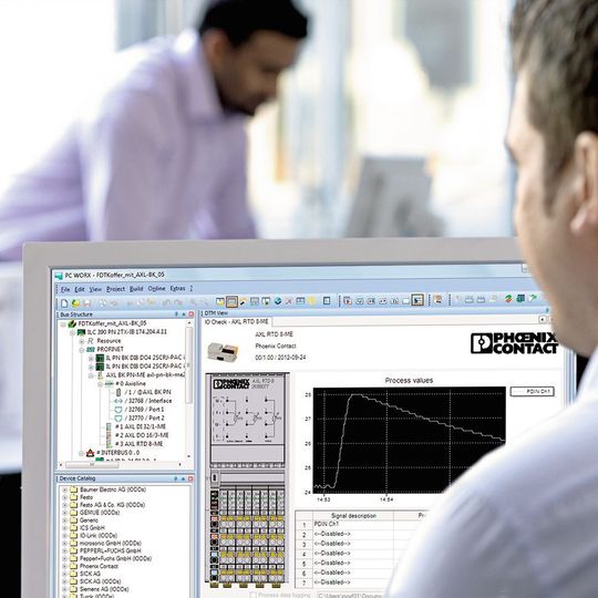 Über Kommunikations- und Gateway-DTMs für Profinet können Geräte direkt aus dem Engineering parametriert und diagnostiziert werden. Über Kommunikations- und Gateway-DTMs für Profinet können Geräte direkt aus dem Engineering parametriert und diagnostiziert werden.