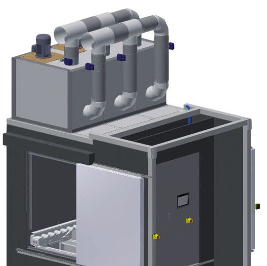 Trocken-Kühl-Tunnel mit Ventilatormodul Trocken-Kühl-Tunnel mit Ventilatormodul