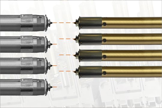 Incoe's screwed-in nozzles for multi-cavity moulds. Incoe's screwed-in nozzles for multi-cavity moulds.