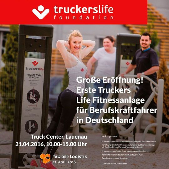Die Truckers Life Foundation vereint die Fahrergemeinschaft und hilft den Fahrern, gesund und aktiv zu leben – beispielsweise mit der neuen Freiluft-Fitnessanlage. Die Truckers Life Foundation vereint die Fahrergemeinschaft und hilft den Fahrern, gesund und aktiv zu leben – beispielsweise mit der neuen Freiluft-Fitnessanlage.