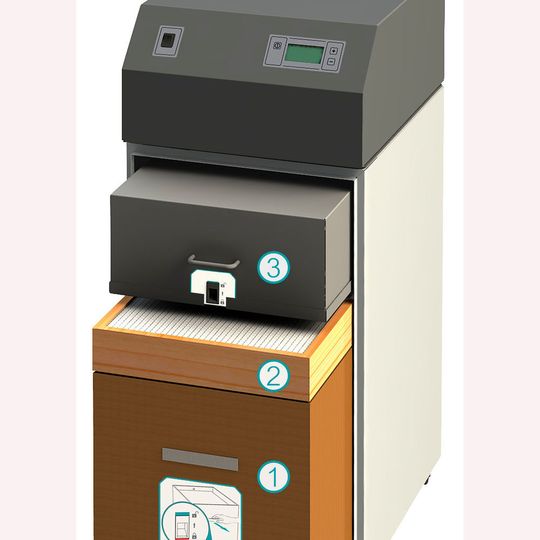 Spezielles Filterkonzept der TFS 1000 erhöht die Anlagenstandzeit: 1 – Safe Line-Filter, 2 – Partikelfilter, 3 – Aktivkohle/BAC-Filter Spezielles Filterkonzept der TFS 1000 erhöht die Anlagenstandzeit: 1 – Safe Line-Filter, 2 – Partikelfilter, 3 – Aktivkohle/BAC-Filter