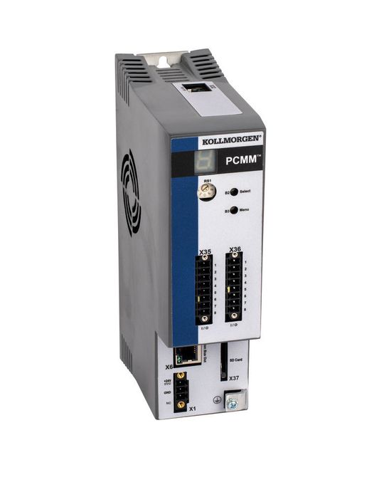 Mit dem PCMM hat Kollmorgen eine Motion-Control-Lösung für Applikationen vor allem in den Branchen Verpackung, Druck, Materialhandling, Nahrungsmittel, Getränke sowie Medizin, Metallbearbeitung und Robotik entwickelt. Mit dem PCMM hat Kollmorgen eine Motion-Control-Lösung für Applikationen vor allem in den Branchen Verpackung, Druck, Materialhandling, Nahrungsmittel, Getränke sowie Medizin, Metallbearbeitung und Robotik entwickelt.