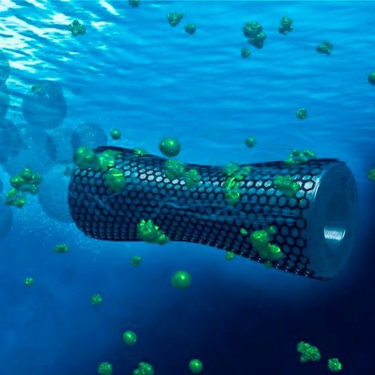 Selbstangetriebener Mikroroboter aus Graphen fängt Blei aus Abwasser ein Selbstangetriebener Mikroroboter aus Graphen fängt Blei aus Abwasser ein