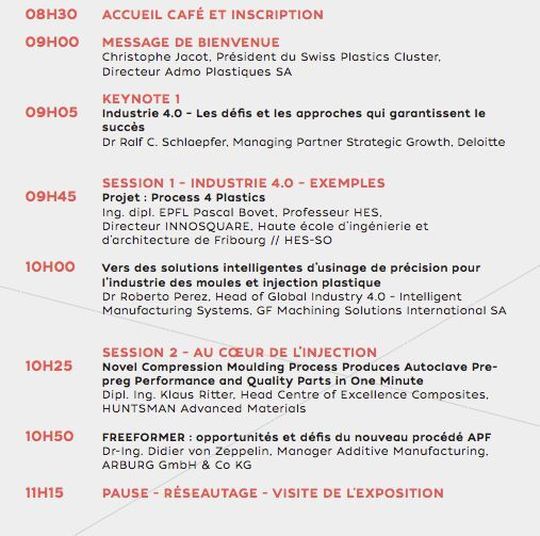 Journée technologique de la plasturgie: le 12 mai 2016, première partie du programme. Journée technologique de la plasturgie: le 12 mai 2016, première partie du programme.