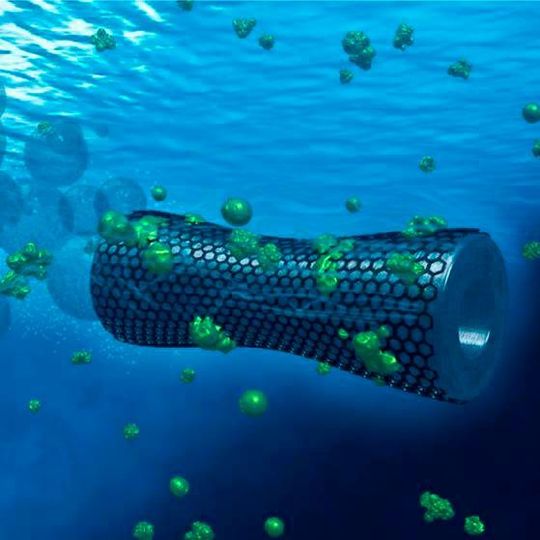 The self-propelled ‘microbots’ can remove lead or organic pollution from contaminated water. The self-propelled ‘microbots’ can remove lead or organic pollution from contaminated water.