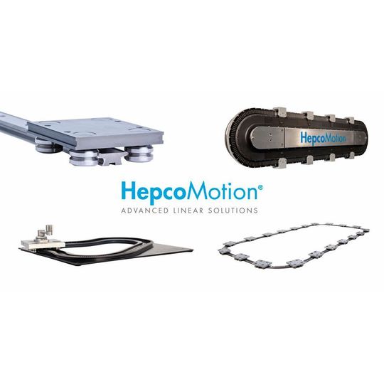 Hepco Motion präsentiert auf der Automatica u. a. sein Führungssystem für das Beckhoff XTS (o. re.), die „PRT2“- und „1-Trak“-Führungssysteme (u. re. und li.) sowie SL2-Linearführungen aus Edelstahl (o. li.). Hepco Motion präsentiert auf der Automatica u. a. sein Führungssystem für das Beckhoff XTS (o. re.), die „PRT2“- und „1-Trak“-Führungssysteme (u. re. und li.) sowie SL2-Linearführungen aus Edelstahl (o. li.).